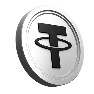 Elemento de la moneda Tether USDT ubicado en la sección de confianza de la comunidad de trading